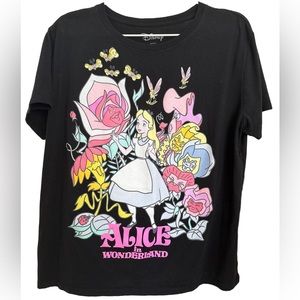 ♠️ALICE IN WONDERLAND T-SHIRT SHORT SLEEVE BLACK♠️
